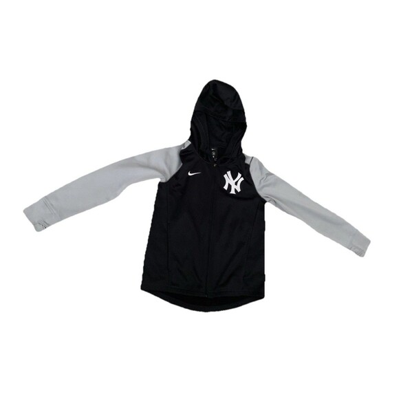Nike New York Yankees Womens Jacket Zip Up Hooded Black Gray Size Small NY Logo - Picture 1 of 12